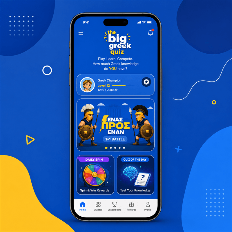 The Big Greek Quiz – Interactive Gaming App